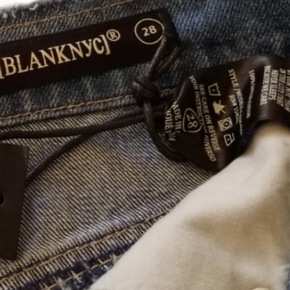 BLANK NYC DENIM ASYMMETRICAL RAW CUT DENIM SKIRT SIZE 6 - Picture 8 of 9